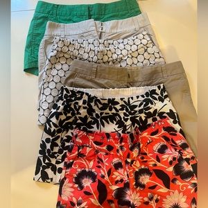 Bundle Six Pairs of Womens Jcrew Shorts size 0/2